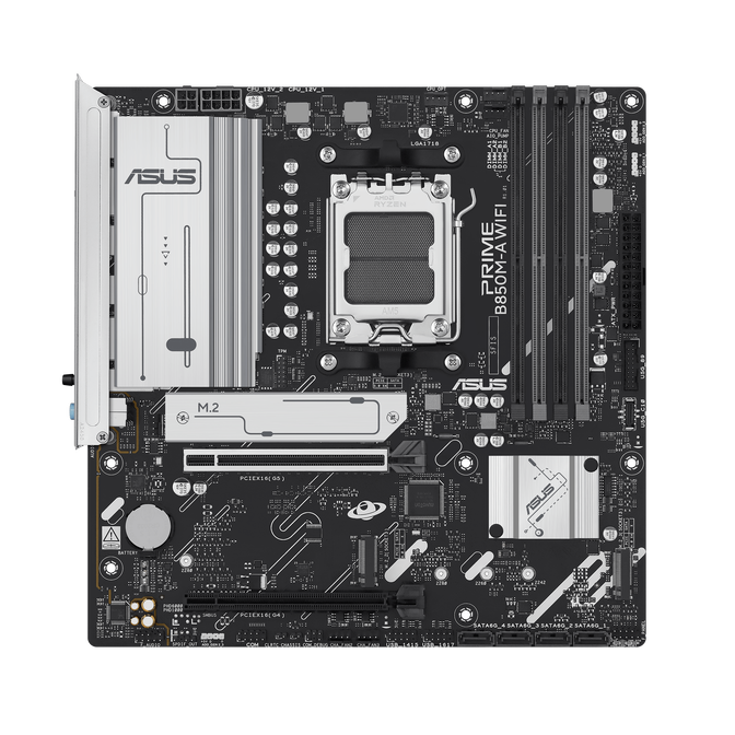 ASUS PRIME B850M-A WiFi Motherboard, Socket AM5, AMD B850, ATX, DDR5 image number 1
