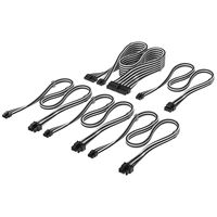 Corsair Premium Sleeved DC Cable Starter Kit, f&uuml;r Typ-5-Netzteil - schwarz/wei&szlig;