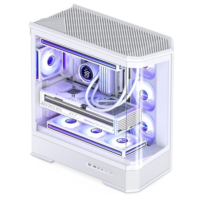 Jonsbo D400 PC-Geh&auml;use, Midi Tower, ATX, Tempered Glass - wei&szlig; image number 7