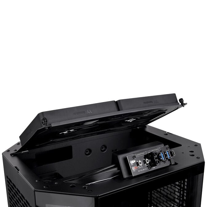 Thermaltake The Tower 300 PC-Geh&auml;use, Mini-Geh&auml;use, mATX, Tempered Glass - inklusive 2x 140-mm-L&uuml;fter, schwarz image number 24
