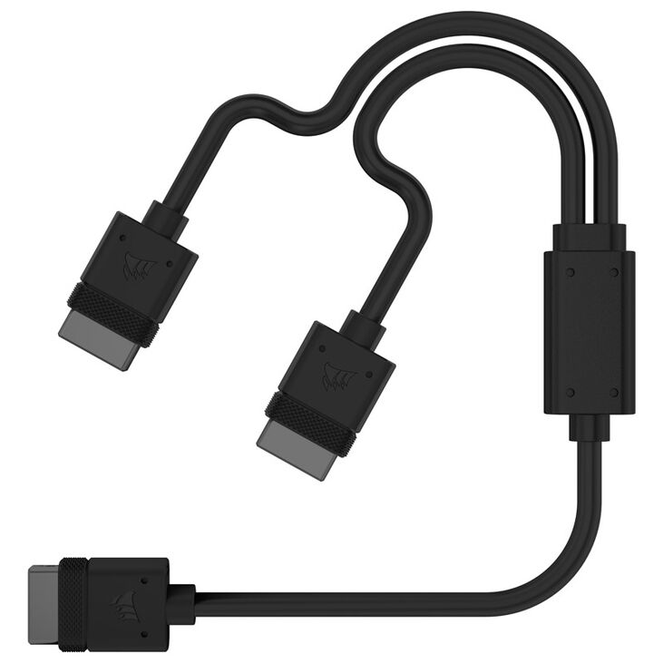 Corsair iCUE LINK Y-Cable Connector gerade - schwarz, 60 cm image number 2
