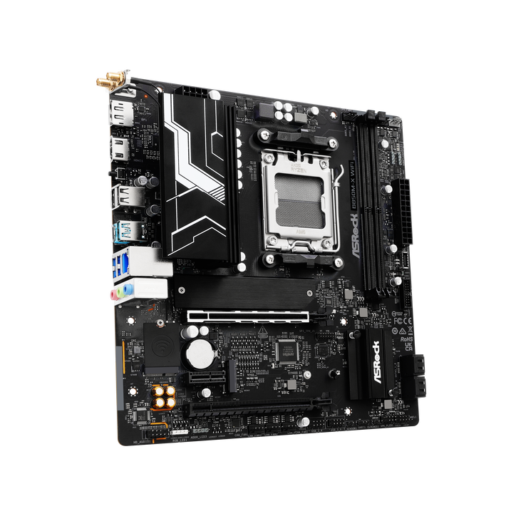 ASROCK B850M-X WiFi motherboard, Socket AM5, AMD B850, Micro-ATX, DDR5 image number 1