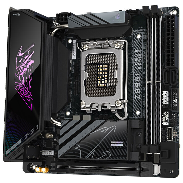 GIGABYTE Z890I AORUS Ultra Mainboard, Sockel LGA 1851, Intel Z890, Mini-ITX, DDR5 image number 4
