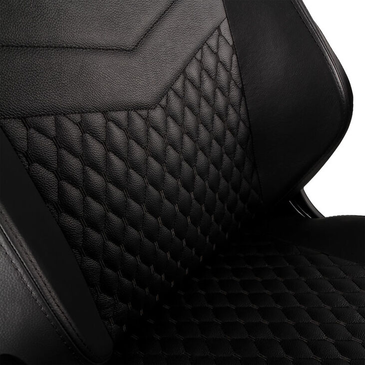 noblechairs HERO Real Leather Gaming Chair - Black/Black image number 5