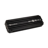 SilverStone MS12 M.2 SSD Geh&auml;use, USB 3.2 - schwarz