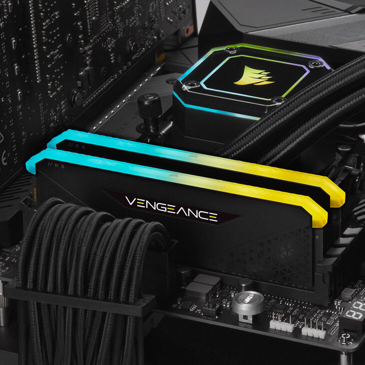 Corsair Vengeance RGB RS DDR4-3200 RAM, CL16, XMP - 64 GB Dual-Kit, schwarz image number 5