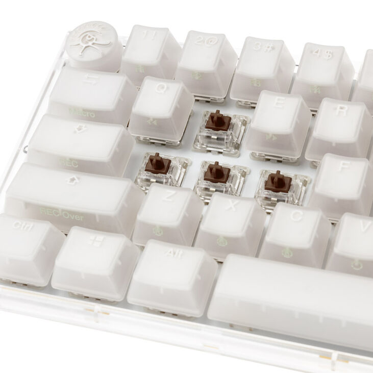 Ducky One 3 Aura White Mini Gaming Tastatur, RGB LED - MX-Brown (US) image number 4