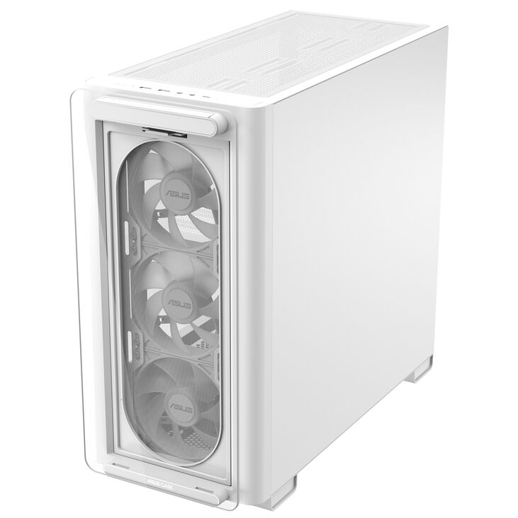 ASUS A23 PLUS PC-Gehäuse, Mini-Tower, Micro-ATX, RGB, Tempered Glass - weiß image number 3