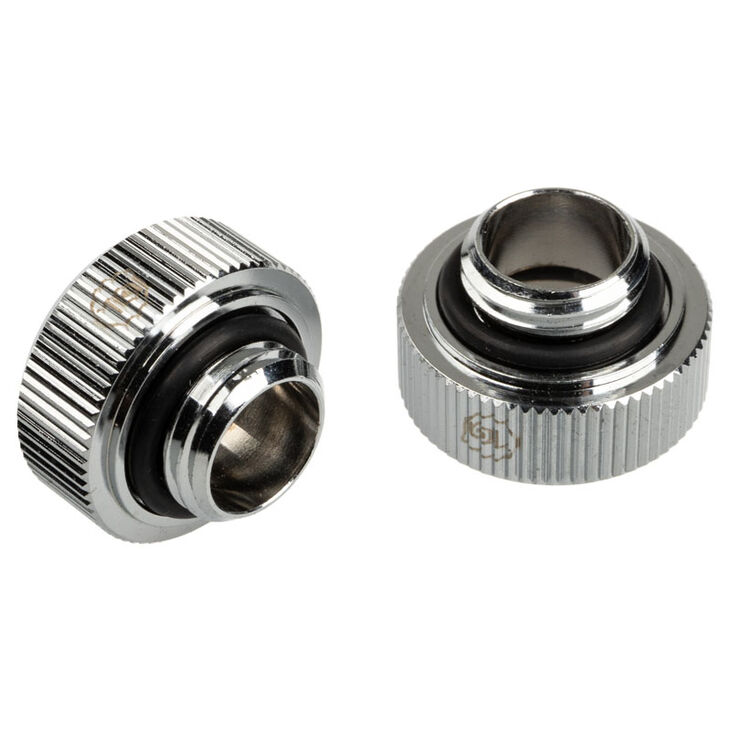 Bitspower Touchaqua Adapter Anschluss G1/4 Zoll AG auf 16mm AD Hardtube - 2er Pack, silber image number 1