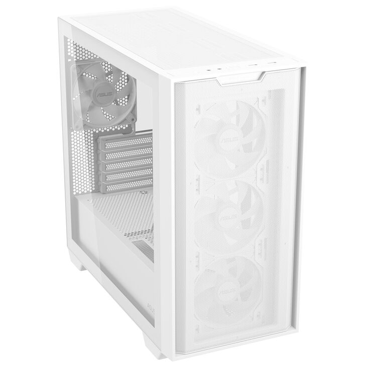 ASUS A21 PLUS PC-Gehäuse, Mini-Tower, Micro-ATX, RGB, Tempered Glass - weiß image number 1