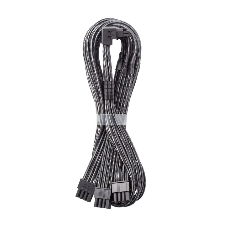 CableMod C-Series Pro Connection Cable - Variant B, 90°, 16-Pin to 3x 8-Pin PCIe, carbon image number 0