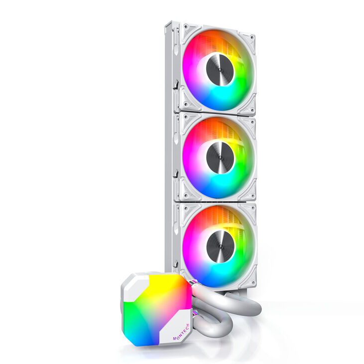 Montech Hyper Flow ARGB AIO water cooling, white - 360mm image number 1