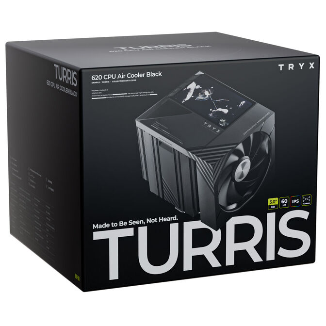 TRYX TURRIS T620 CPU-Luftk&uuml;hler, Dual-Tower, mit 5-Zoll-Display - 120mm, schwarz image number 5