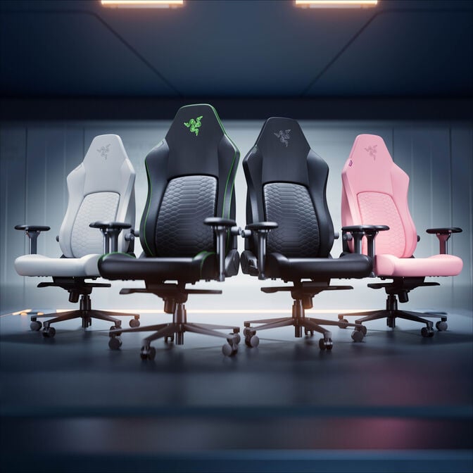 Razer Iskur V2 NewGen Gaming-Stuhl, ergonomisches Design, HyperFlex-Lordosenst&uuml;tze, 4D-Armlehnen - schwarz/quartz image number 9