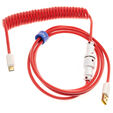 Ducky Premicord Apple Red Spiralkabel, USB Typ C auf Typ A - 1,8m image number null