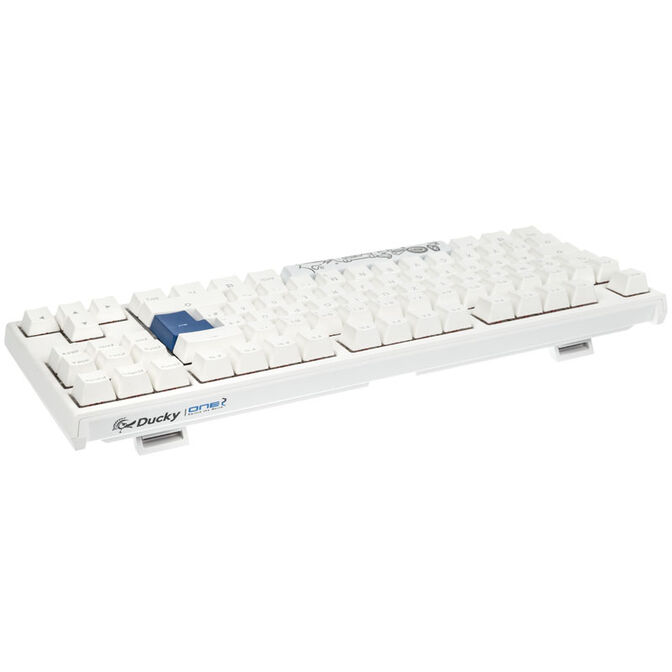 Ducky One 2 TKL PBT Gaming Tastatur, MX-Brown, RGB LED - wei&szlig; image number 2