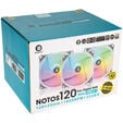Bitspower Notos RGB PWM Fan, 120mm - white, 3-pack image number null