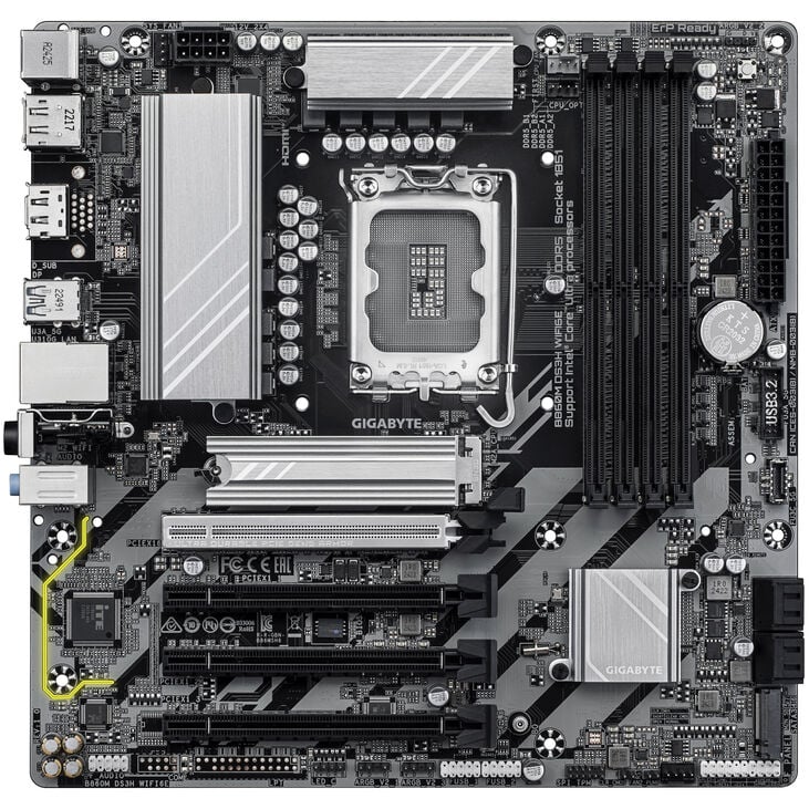GIGABYTE B860M DS3H WIFI6E Mainboard, Sockel 1851, Intel B860, mATX, DDR5 image number 2