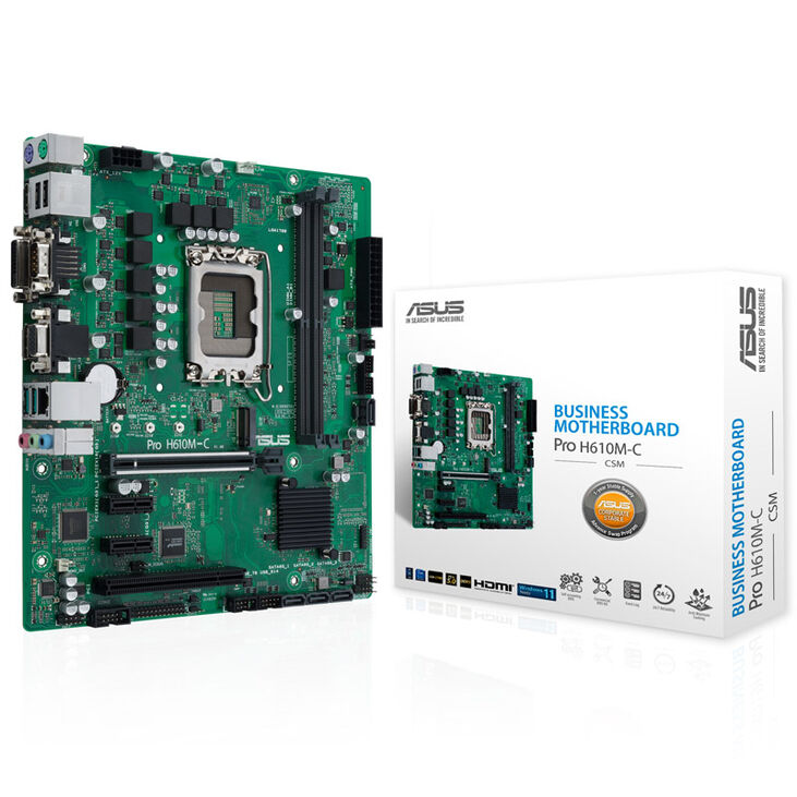 ASUS PRO H610M-C-CSM, Intel H610 Mainboard, Sockel 1700, DDR5 image number 0