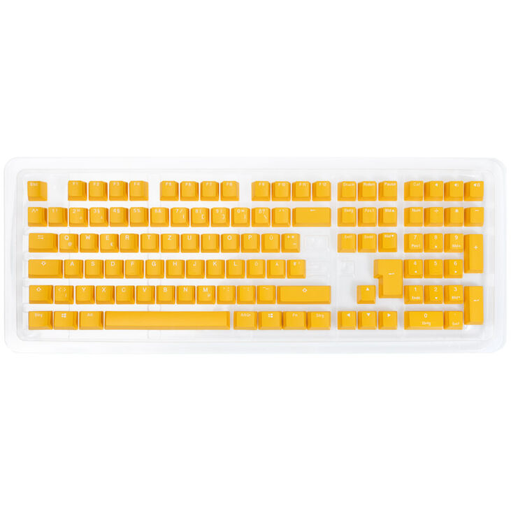 Ducky PBT Double-Shot Keycap Set Yellow - DE Layout image number 1