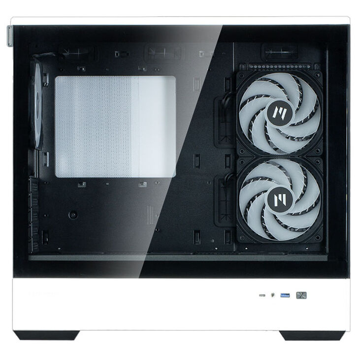 Zalman P30 PC-Gehäuse, Mini-Tower, mATX, Tempered Glass - schwarz / weiß image number 5