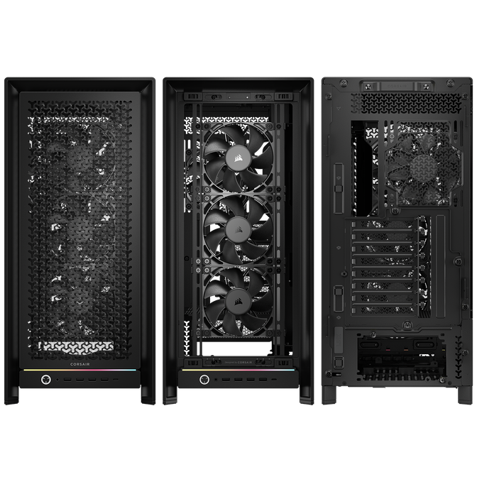 Corsair Frame 5000D PC Case, Mid-Tower, E-ATX, Tempered Glass - black image number 7