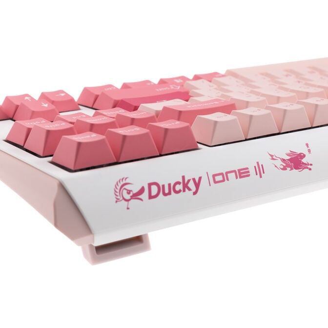 Ducky One 3 Gossamer TKL Pink Gaming Tastatur - MX-Black Clear Top (US) image number 6