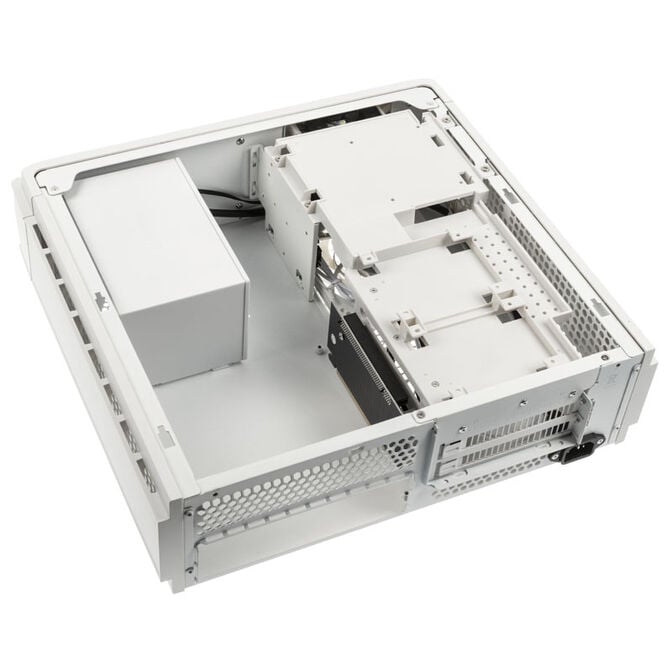 Silverstone raven z rvz03w-argb | bela | mini-itx htpc | argb osvetlitev | atx napajalnik | gpu do 330 mm | slim ohišje 2 Silverstone raven z rvz03w-argb notranjost belega slim mini-itx ohišja