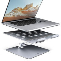 AXAGON STND-LQ Ständer für 10 bis 16 Zoll Laptops und Tablets - silber