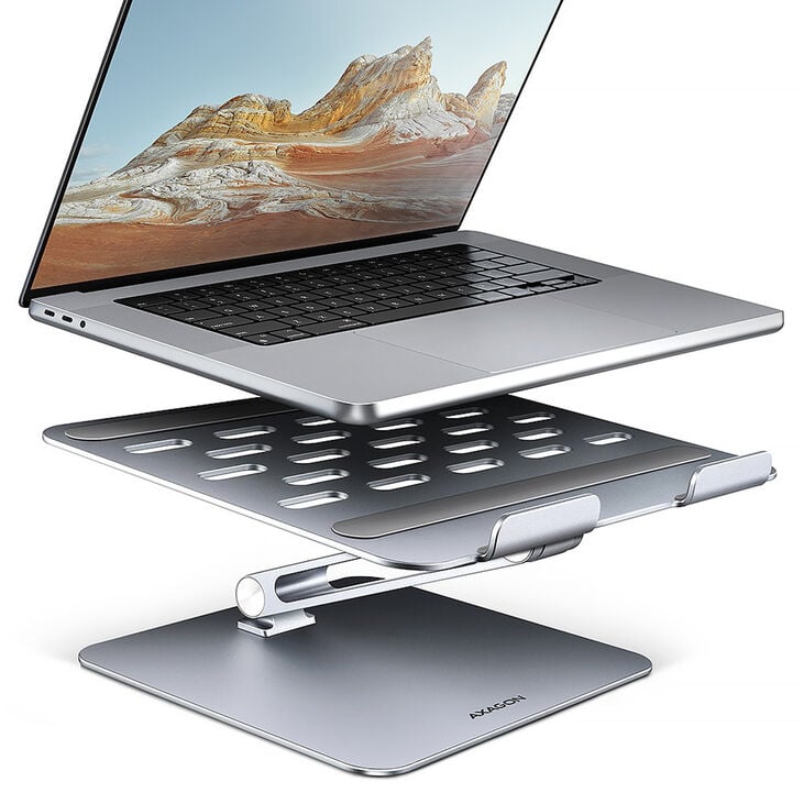 AXAGON STND-LQ Ständer für 10 bis 16 Zoll Laptops und Tablets - silber image number 0