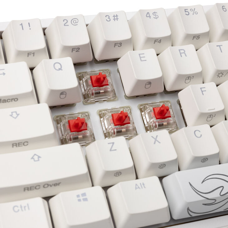 Ducky One 2 Pro Mini White Edition Gaming Tastatur, RGB LED - Cherry Red (US) image number 7