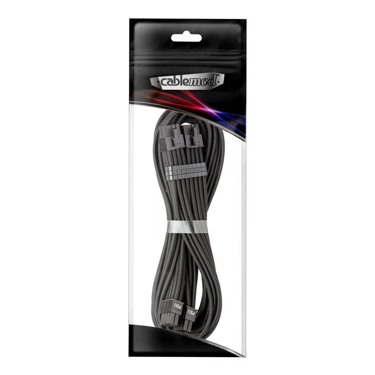 CableMod C-Series Pro ModMesh Bridged Connector Cable - 8+8-Pin PCIe, Black, 60cm image number 1