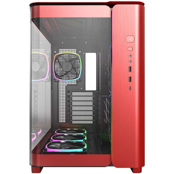 Montech KING 95 PRO Mid Tower, Tempered Glass, ARGB - Red image number 2