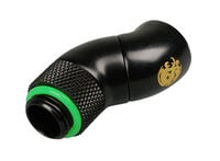 Bitspower Adapter 90 Grad G1/4 Zoll AG auf G1/4 Zoll IG - 2x drehbar, schwarz matt