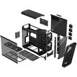 Fractal Design Torrent Mid Tower Light Tint, Tempered Glass, Black image number null