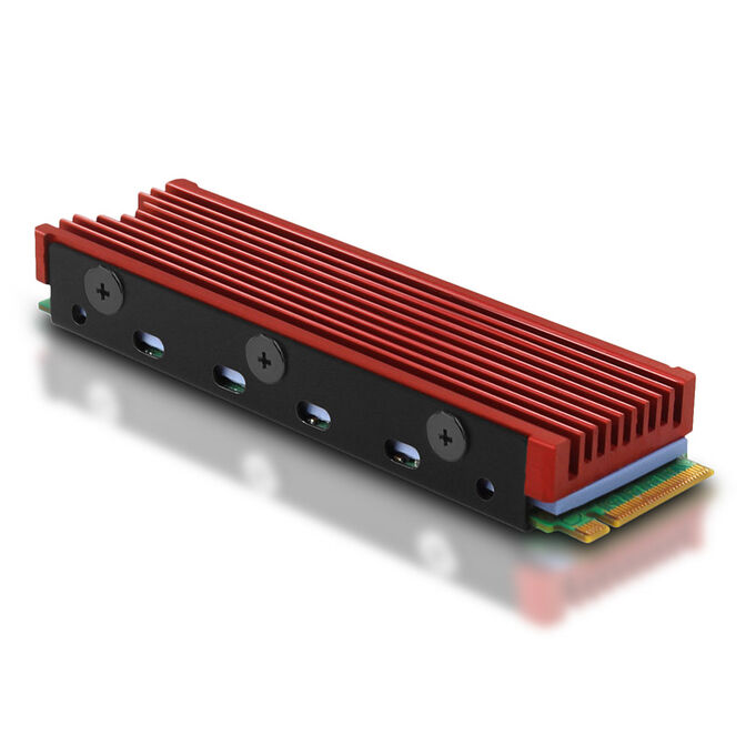 AXAGON CLR-M2 passiver M.2-SSD-K&uuml;hlk&ouml;rper - 2280, Aluminium, rot image number 1