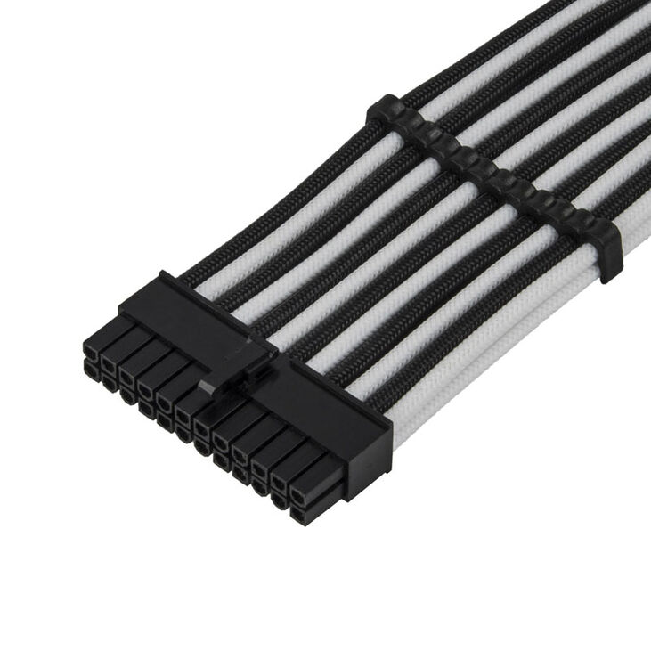 SilverStone ATX 24-Pin-Kabel, 300mm - Schwarz/Weiß image number 2