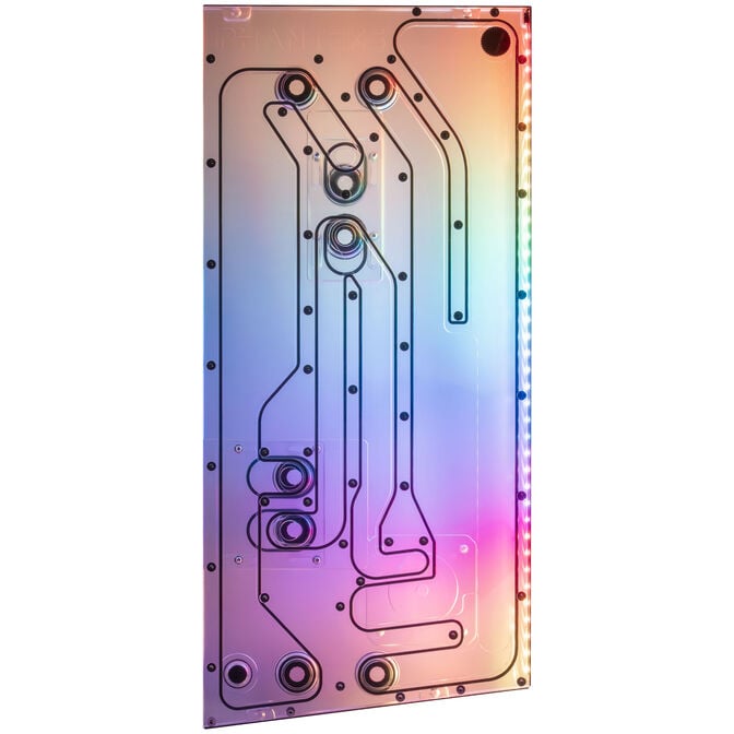 Phanteks Glacier EZ-Fit DIS-NV5 Distro Plate, integrated EZ-Fittings - black image number 0
