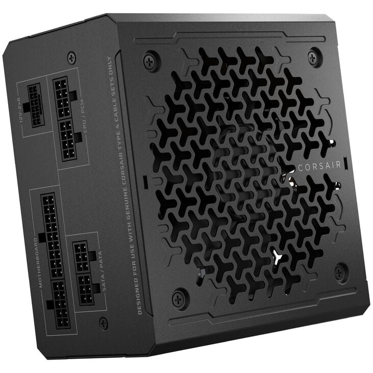 Corsair RMe Series RM650e 80 PLUS Gold power supply, modular, ATX 3.1, PCIe 5.1 - 650 watts, black image number 2