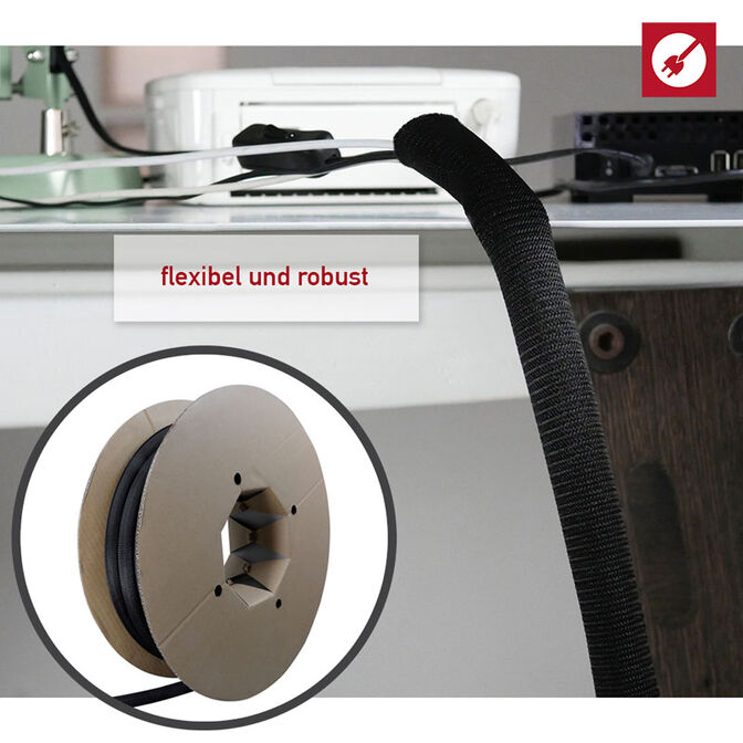 LABEL THE CABLE PRO Kabelschlauch 25m - schwarz image number 3