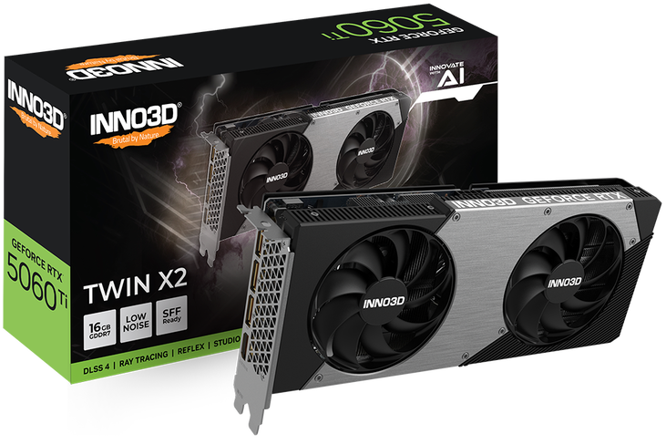 INNO3D GEFORCE RTX 5060 Ti Twin X2, 16384 MB GDDR7 image number 0