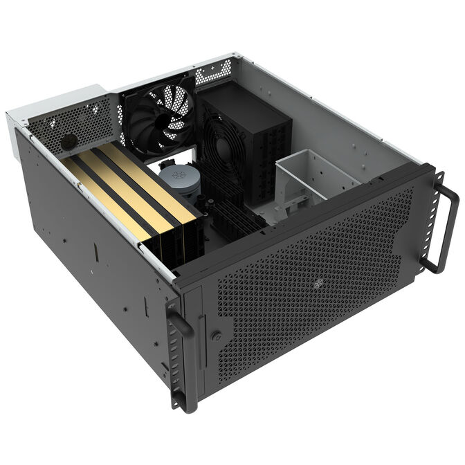 SilverStone RM53-502 Server Case, Rackmount, SSI-EEB, Mesh - Black image number 3
