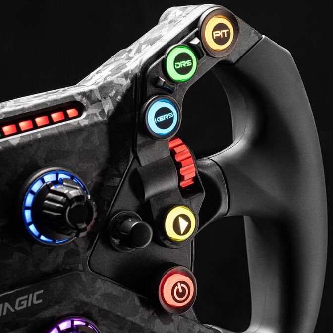 Simagic Simracing Starter Bundle, Steering Wheel, Wheelbase, Pedal Set - Black image number 18