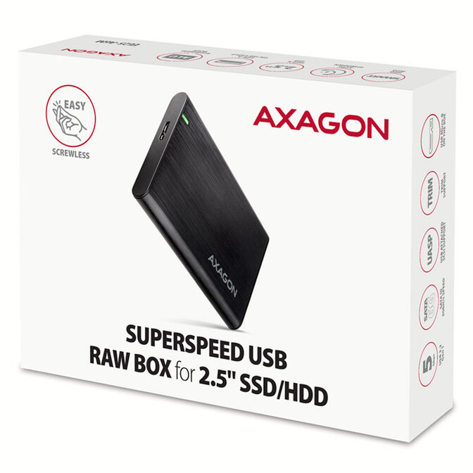 AXAGON EE25-A6M USB3.0 - SATA 6G 2.5" externes Festplattengeh&auml;use - schwarz image number 4