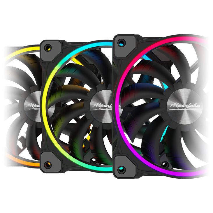 Alpenföhn 120mm Wing Boost 3 ARGB High Speed PWM Fan, Single - Black image number 3