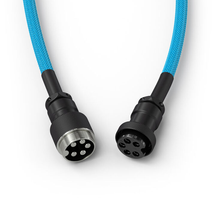 Glorious Coiled Cable Electric Blue, USB-C auf USB-A Spiralkabel - 1,37m, himmelblau image number 3