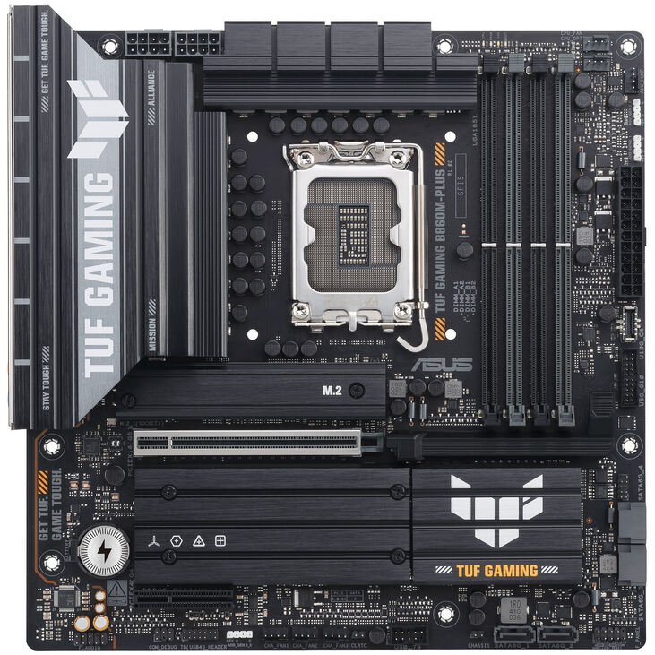 ASUS TUF Gaming B860M-Plus Mainboard, Sockel LGA 1851, Intel B860, Micro-ATX, DDR5 image number 2