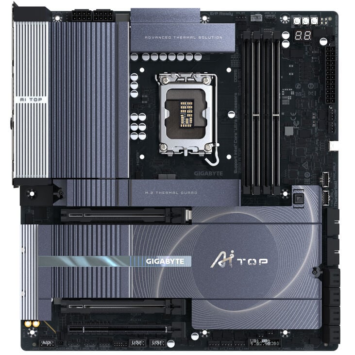 GIGABYTE Z890 AI Top Mainboard, Sockel LGA 1851, Intel Z890, E-ATX, DDR5 image number 2