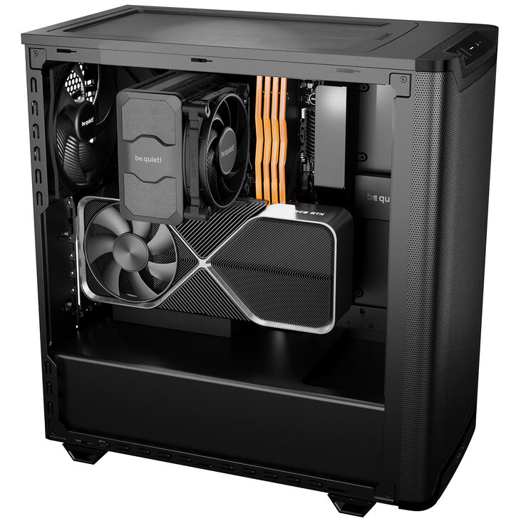Be quiet! Pure Base 501 Airflow PC Case, Mid Tower, ATX, Tempered Glass - Black image number 4