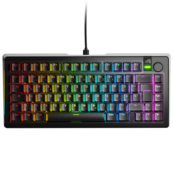 Glorious GMMK 3 Pro 75 % Custom Gaming-Tastatur - Pre-Built, ISO (DE), Fox Switches, schwarz image number 1
